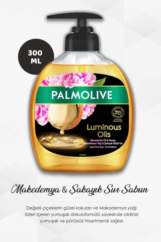 2'li Set Palmolive Luminous Oils Makedemya & Şakayık Sıvı Sabun 300 ml ve ROSIE