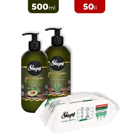 Sleepy Avokado, Aloe Vera Sıvı Sabun ve Yüzey Temizlik Havlusu