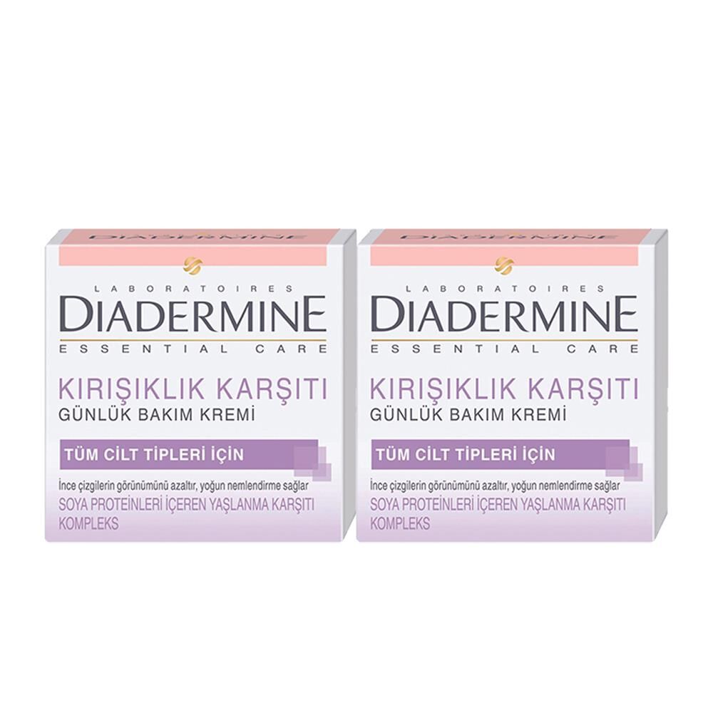 Diadermine Kırışıklık Karşıtı Günlük Bakım Kremi (Tüm Cilt Tipleri) 50 ml x 2 Adet