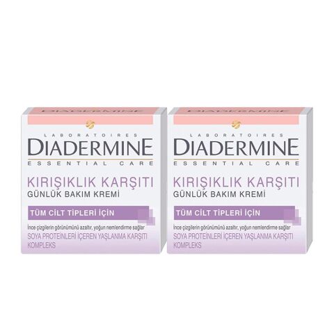 Diadermine Kırışıklık Karşıtı Günlük Bakım Kremi (Tüm Cilt Tipleri) 50 ml x 2 Adet