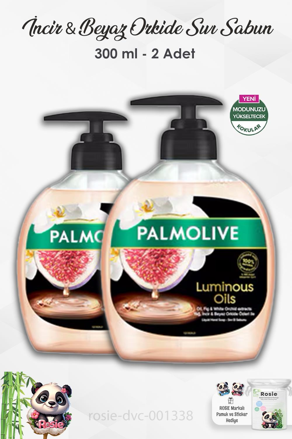 2'li Set Palmolive Luminous Oils İncir & Beyaz Orkide Özlü Sıvı Sabun 300 ml ve ROSIE