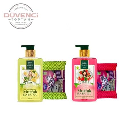 Eyüp Sabri Tuncer Çilek ve Limon Aromalı Mutfak Sabunu 500 ml + Magic Sünger