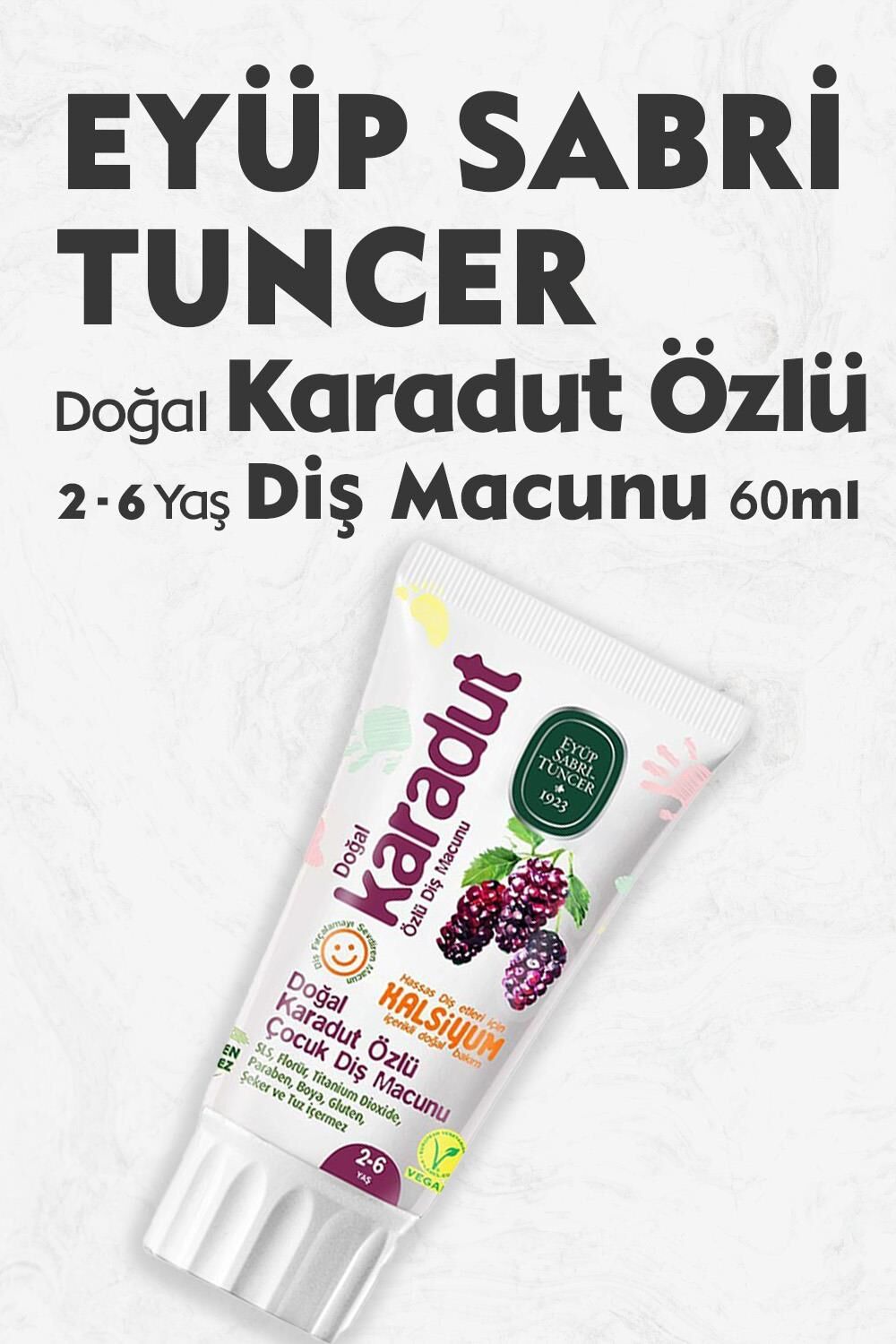 Eyüp Sabri Tuncer Doğal Karadut Özlü 2 - 6 Yaş Diş Macunu 60 ml