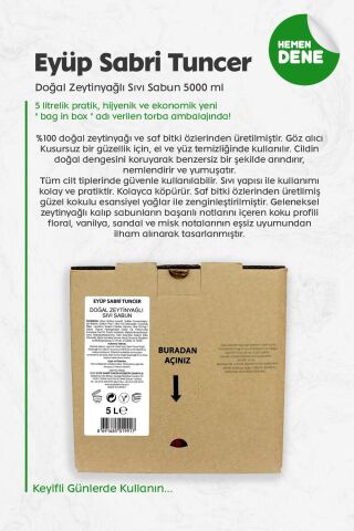 Eyüp Sabri Tuncer Doğal Zeytinyağlı Sıvı Sabun 5 Litre