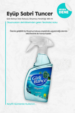 7 AL 6 ÖDE Eyüp Sabri Tuncer Gizli Bahçe Oda Kokusu Okyanus Ferahlığı 500 ml ve ROSIE