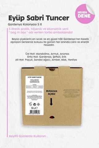Eyüp Sabri Tuncer Gardenya Kolonyası 5 lt