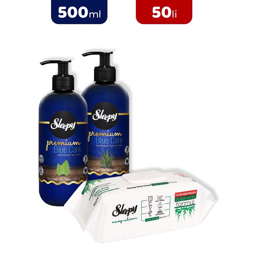 Sleepy Su Nanesi, Deniz Yosunu Sıvı Sabun ve Yüzey Temizlik Havlusu