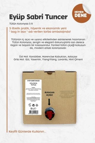 Eyüp Sabri Tuncer Tütün Kolonyası 5 lt