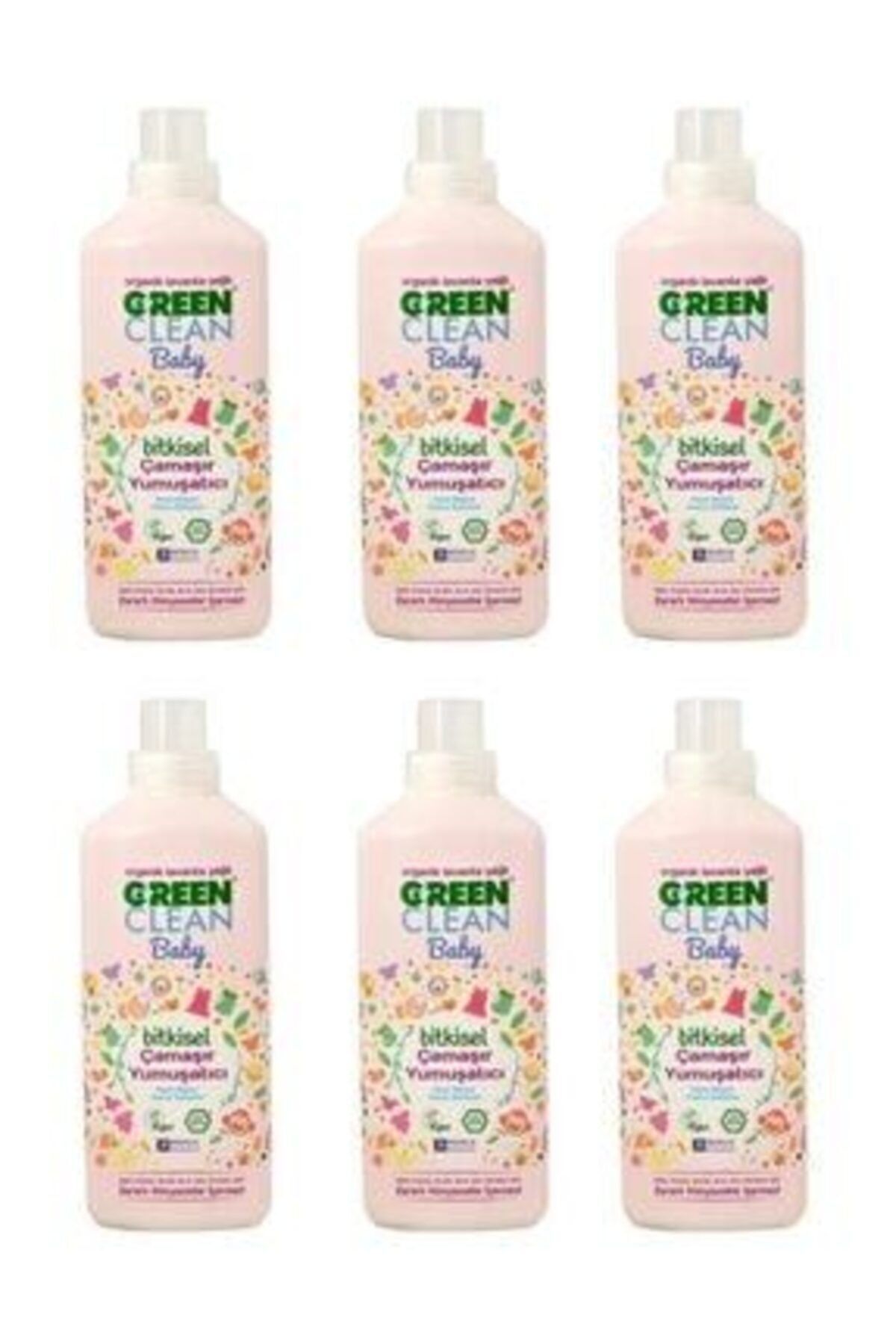 Green Clean Organik Lavanta Yağlı Baby Çamaşır Yumuşatıcısı 1000 ml 6'lı Set