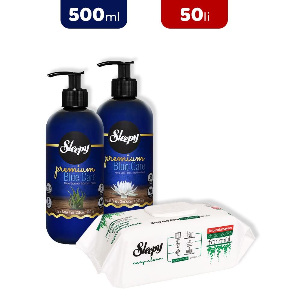 Sleepy Lotus Çiçeği, Deniz Yosunu Sıvı Sabun ve Yüzey Temizlik Havlusu