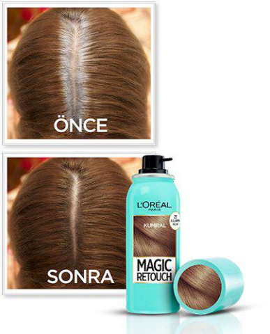 3 Adet Loreal Paris Kapatıcı Sprey Kahverengi 75 ml ve ROSIE