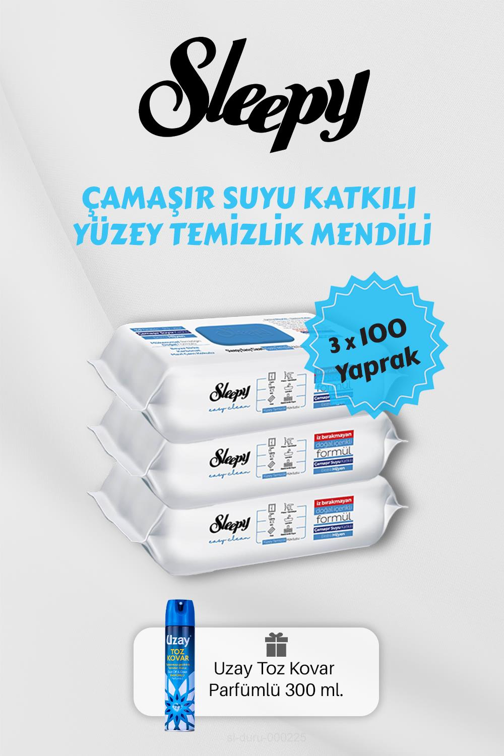 300 Adet Çamaşır Suyu Katkılı Temizlik Havlusu Toz Kovar Hediyeli