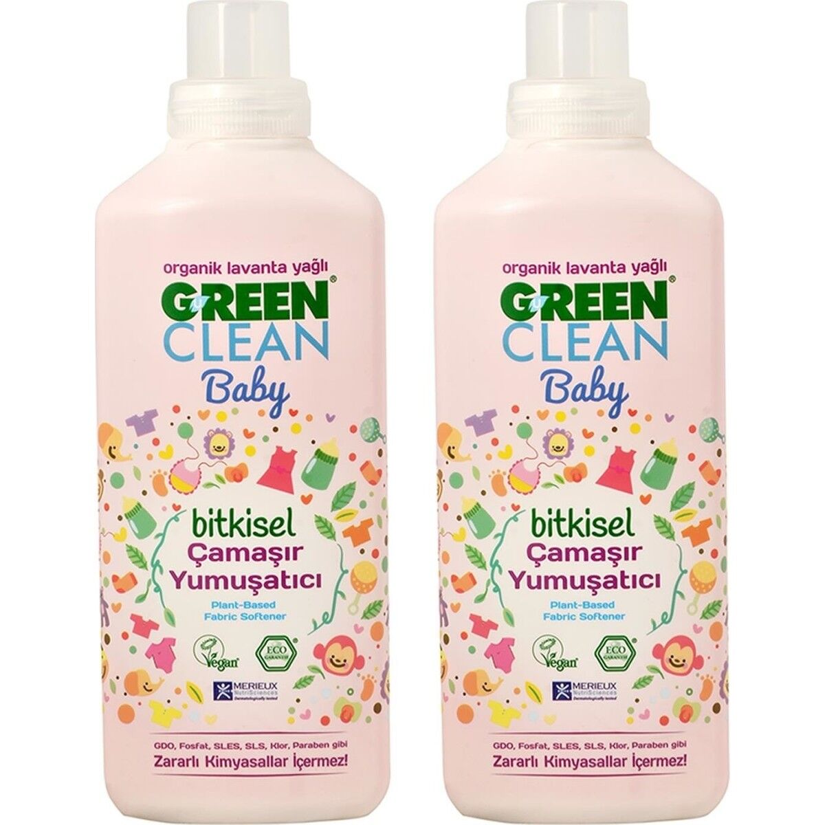 Green Clean Baby Bitkisel Çamaşır Yumuşatıcısı 1 lt - 2 Adet