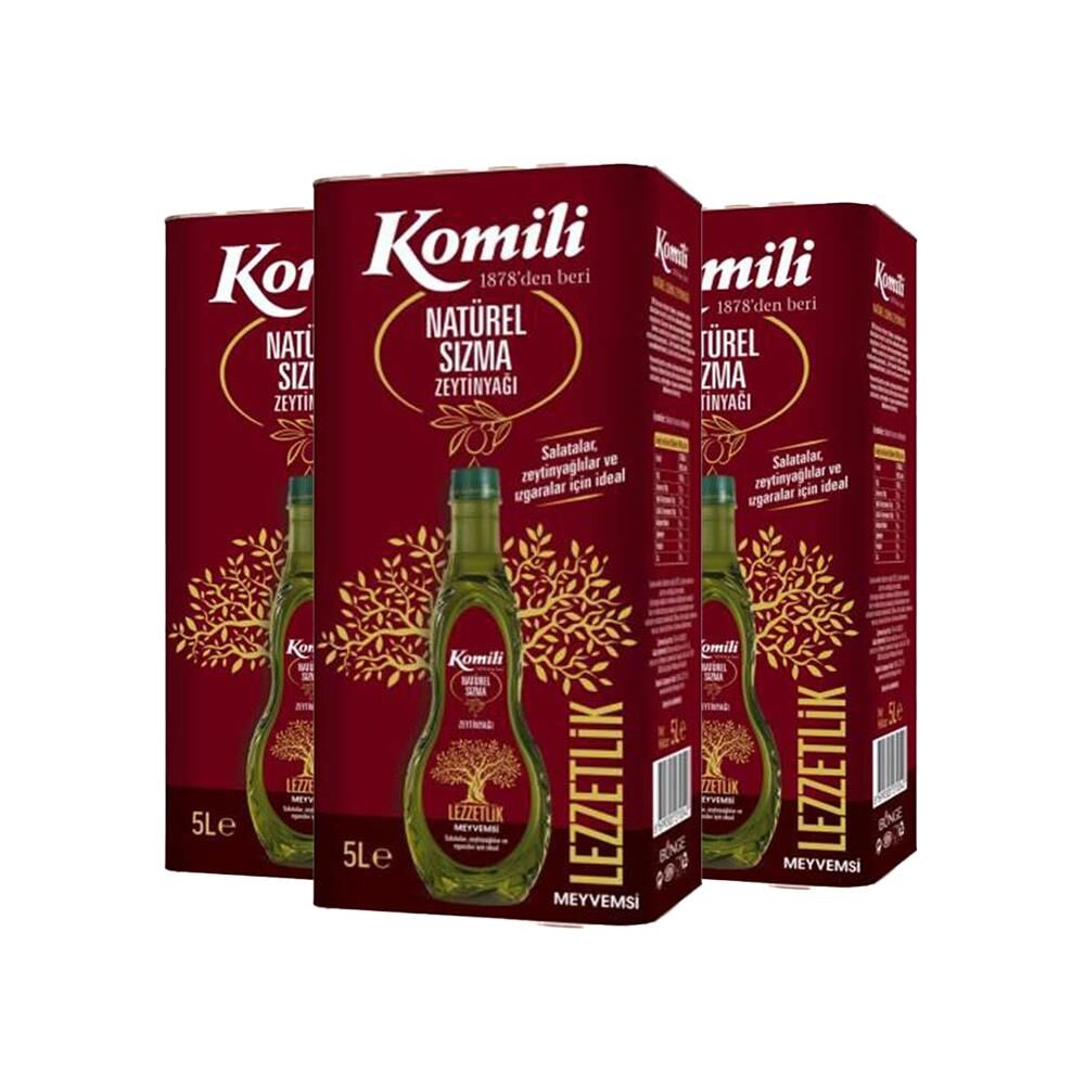 Komili Sızma Zeytinyağı Teneke 5 L x 3