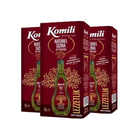 Komili Sızma Zeytinyağı Teneke 5 L x 3