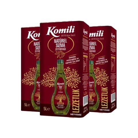 Komili Sızma Zeytinyağı Teneke 5 L x 3