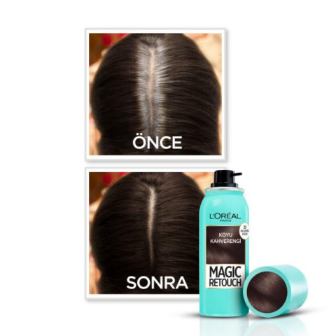 3 Adet Loreal Paris Kapatıcı Sprey Koyu Kahverengi 75 ml ve ROSIE Pamuk