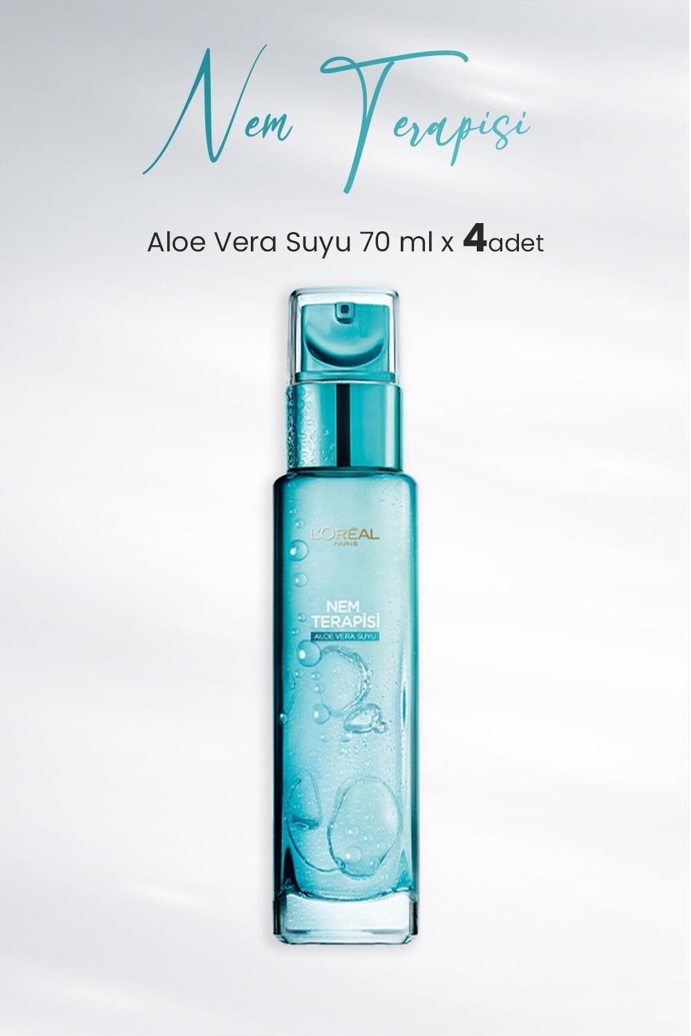 Loreal Paris Nem Terapisi Aloe Vera Suyu Normalden Kuruya Ciltler 70 ml x 4 Adet