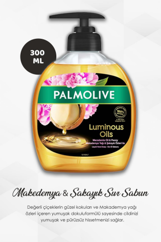 3'lü Set Palmolive Luminous Oils Makedemya & Şakayık Sıvı Sabun 300 ml ve ROSIE