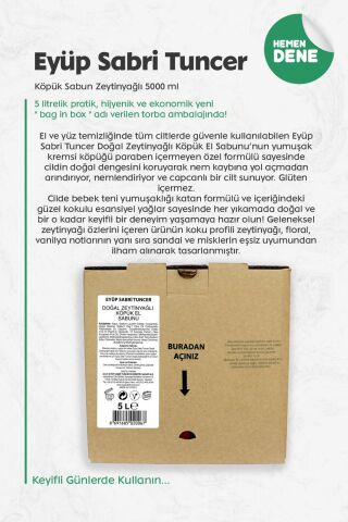 Eyüp Sabri Tuncer Köpük Sabun Zeytinyağlı 5000 ml