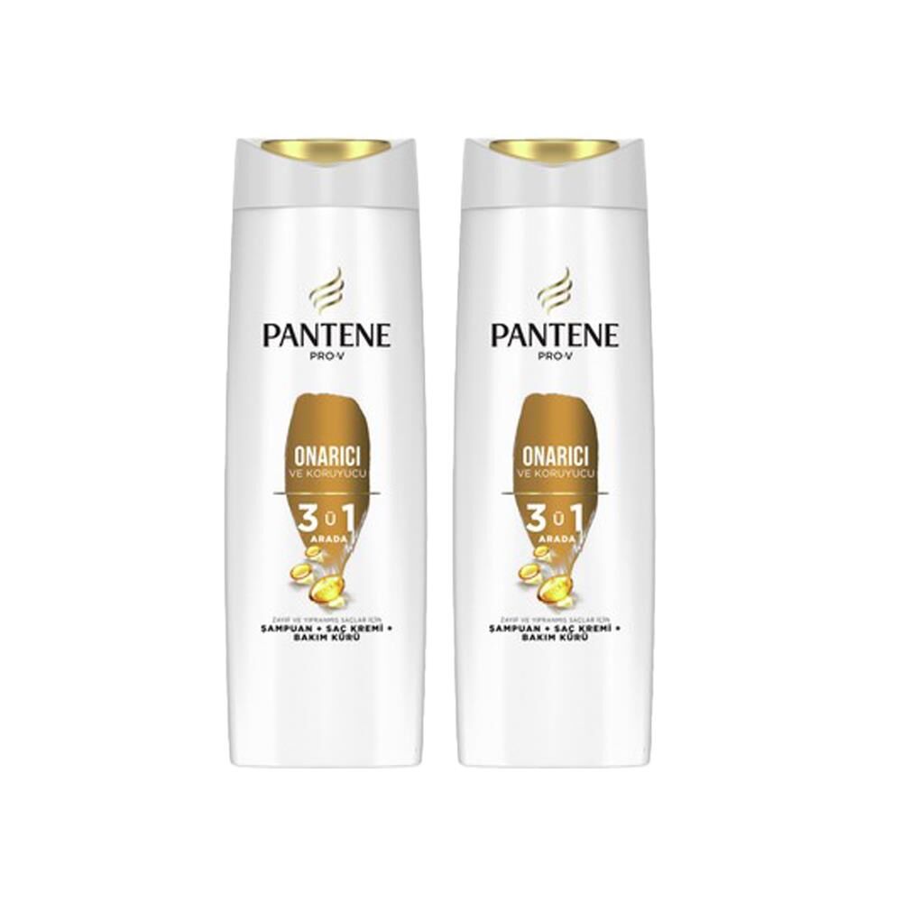 Pantene Pro-V Onarıcı Ve Koruyucu Bakım 3'Ü 1 Arada Şampuan 400 ml x 2