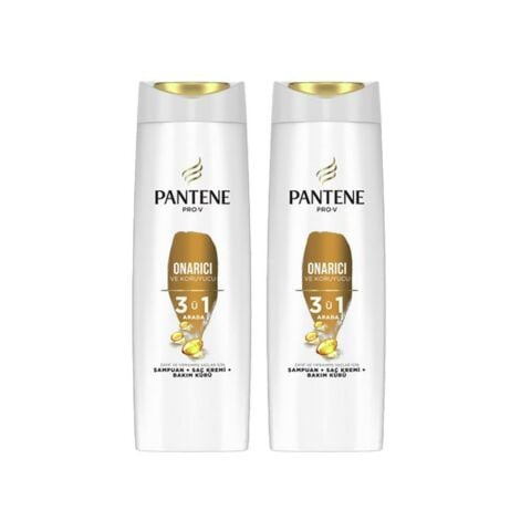 Pantene Pro-V Onarıcı Ve Koruyucu Bakım 3'Ü 1 Arada Şampuan 400 ml x 2