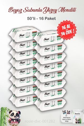Sleepy 16 AL 14 ÖDE Easy Clean Yüzey Temizlik Havlusu 50' li ve ROSIE