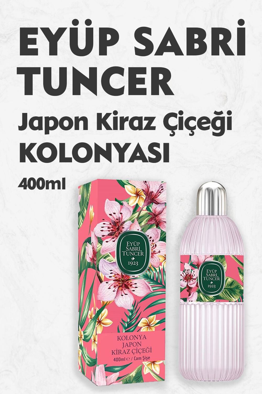 Eyüp Sabri Tuncer Japon Kiraz Çiçeği Cam Şişe Kolonyası 400 ml