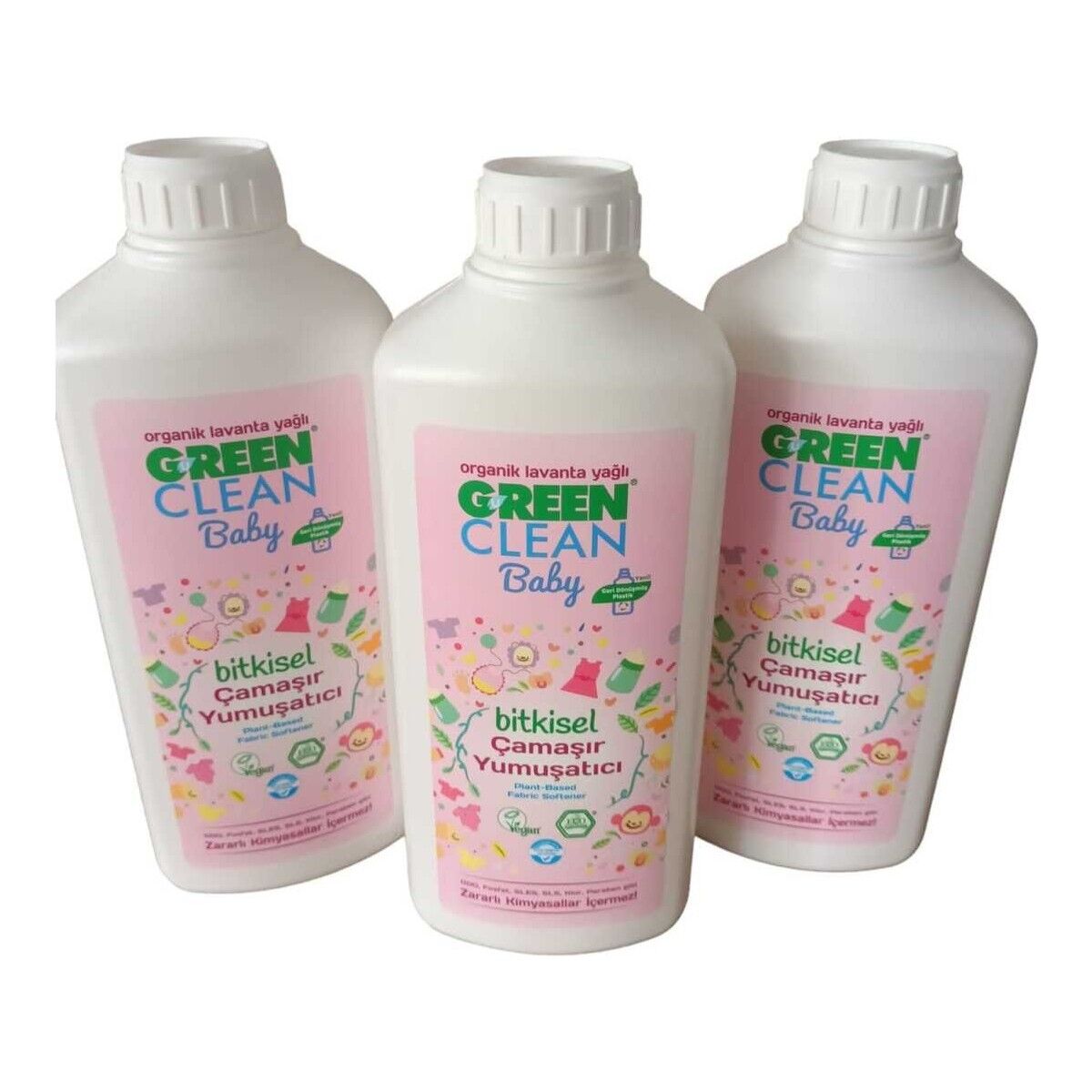 Green Clean Green Clean Baby Bitkisel Çamaşır Yumuşatıcı 1000ML 3lü Set