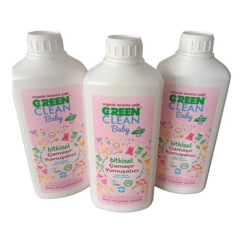 Green Clean Green Clean Baby Bitkisel Çamaşır Yumuşatıcı 1000ML 3lü Set