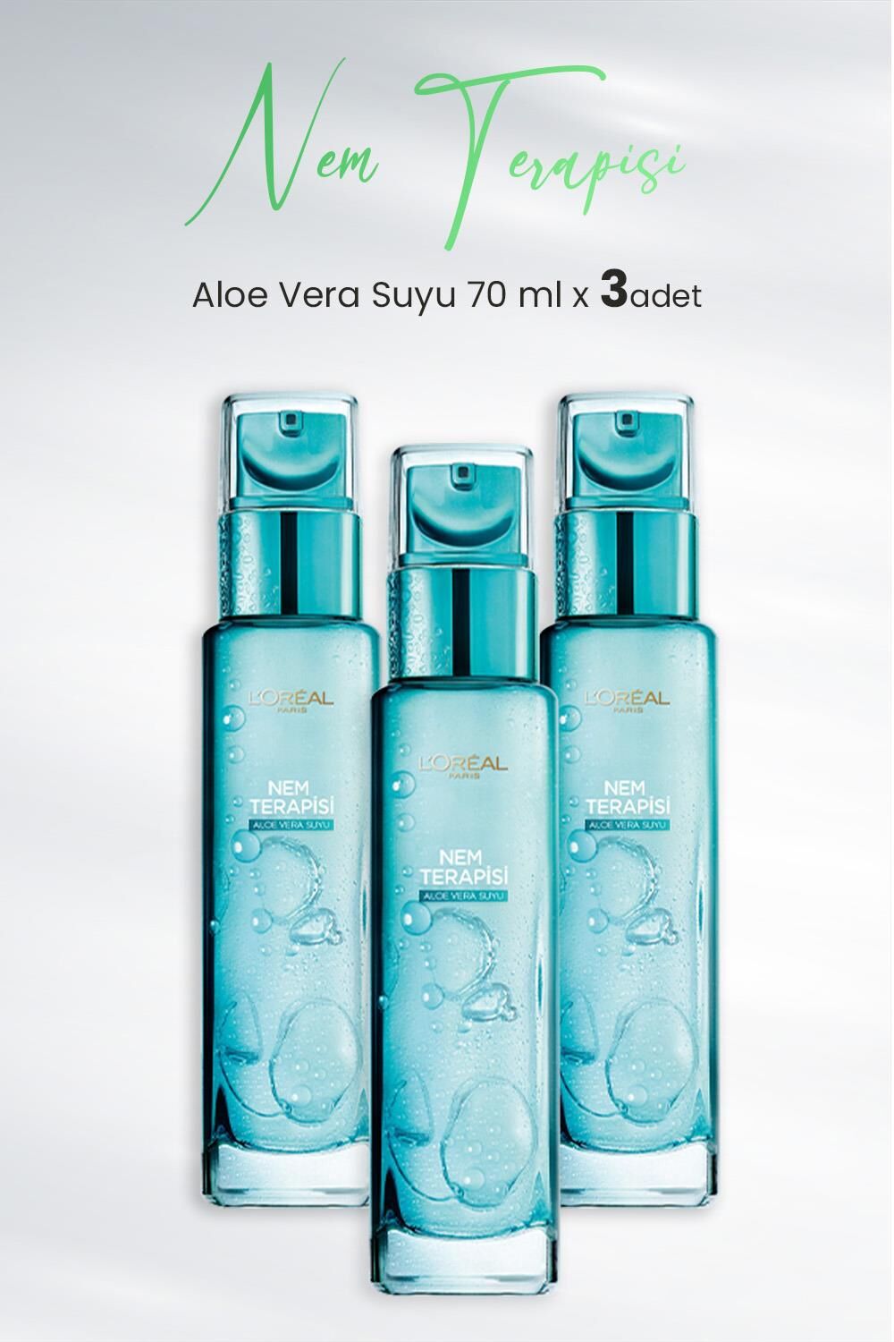 Loreal Paris Nem Terapisi Aloe Vera Suyu Normalden Karmaya Ciltler 70 ml x 3 Adet