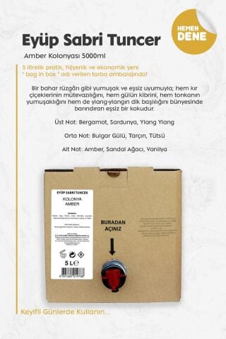 Eyüp Sabri Tuncer Amber Kolonyası 5 lt