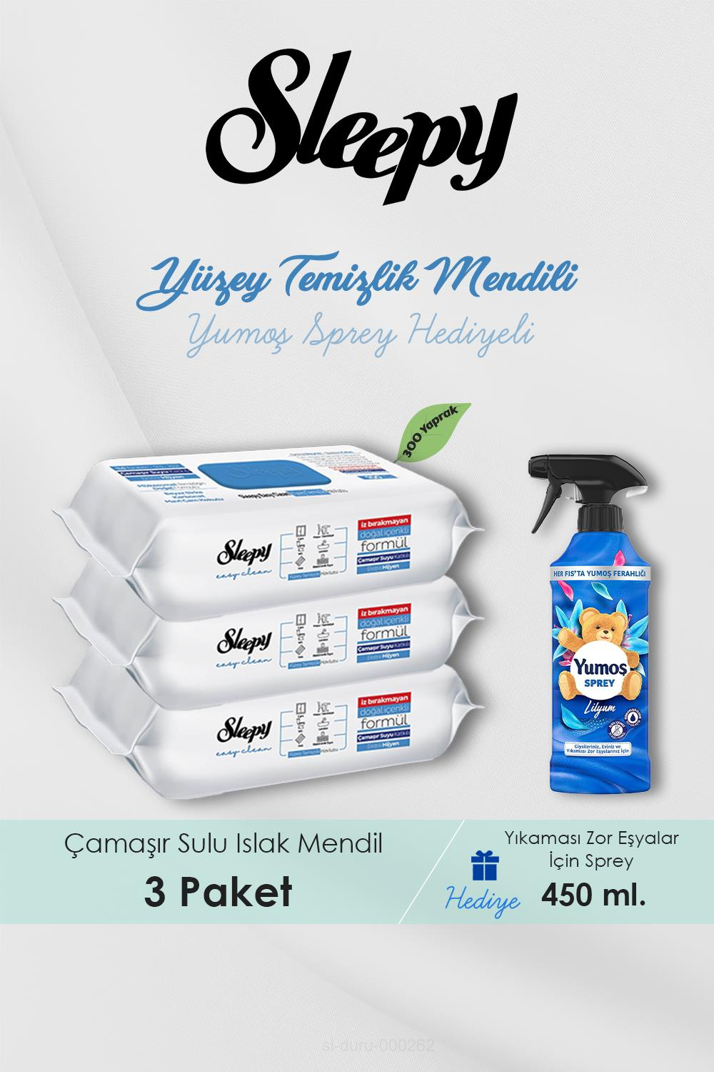 300 Adet Çamaşır Suyu Katkılı Temizlik Havlusu, Lilyum Oda Kokusu Hediyeli