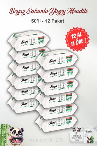 Sleepy Easy Clean 12 AL 11 ÖDE Yüzey Temizlik Havlusu 50' li ve ROSIE
