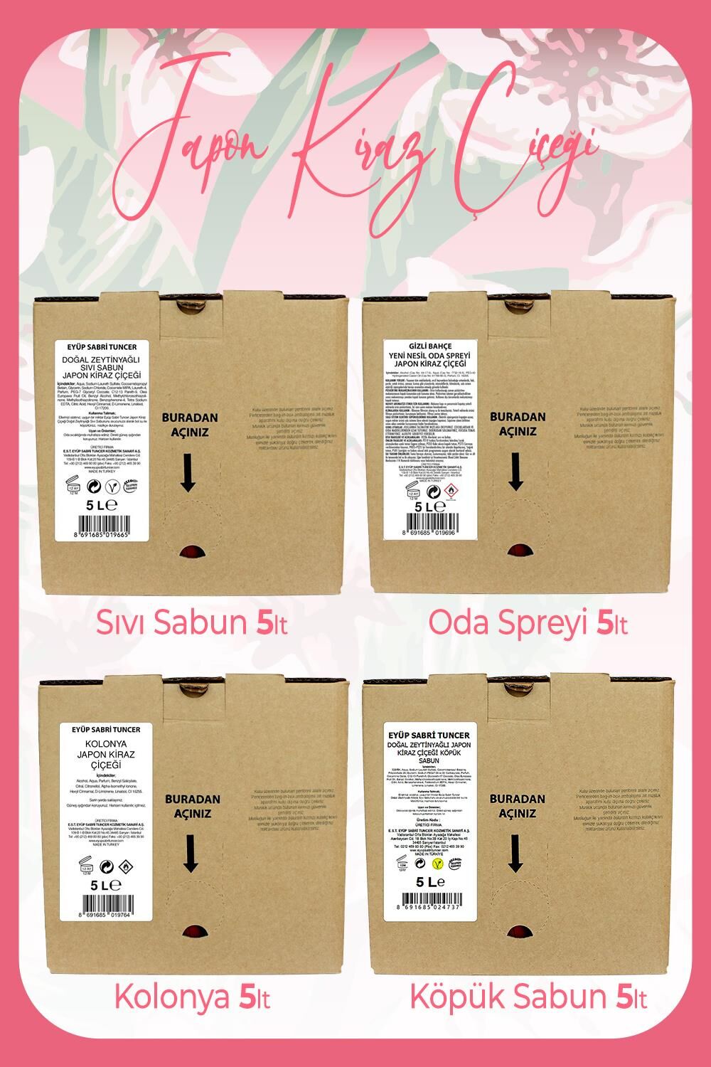 Eyüp Sabri Tuncer Japon Kiraz Çiçeği Seti 17