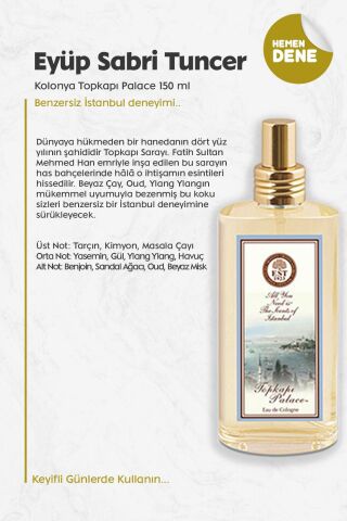 Eyüp Sabri Tuncer Kolonya Topkapı Palace 150 ml