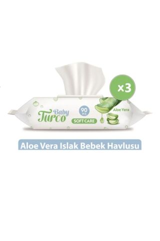 Baby Turco Softcare Aloe Vera Islak Bebek Havlusu 3 X 90 Yaprak
