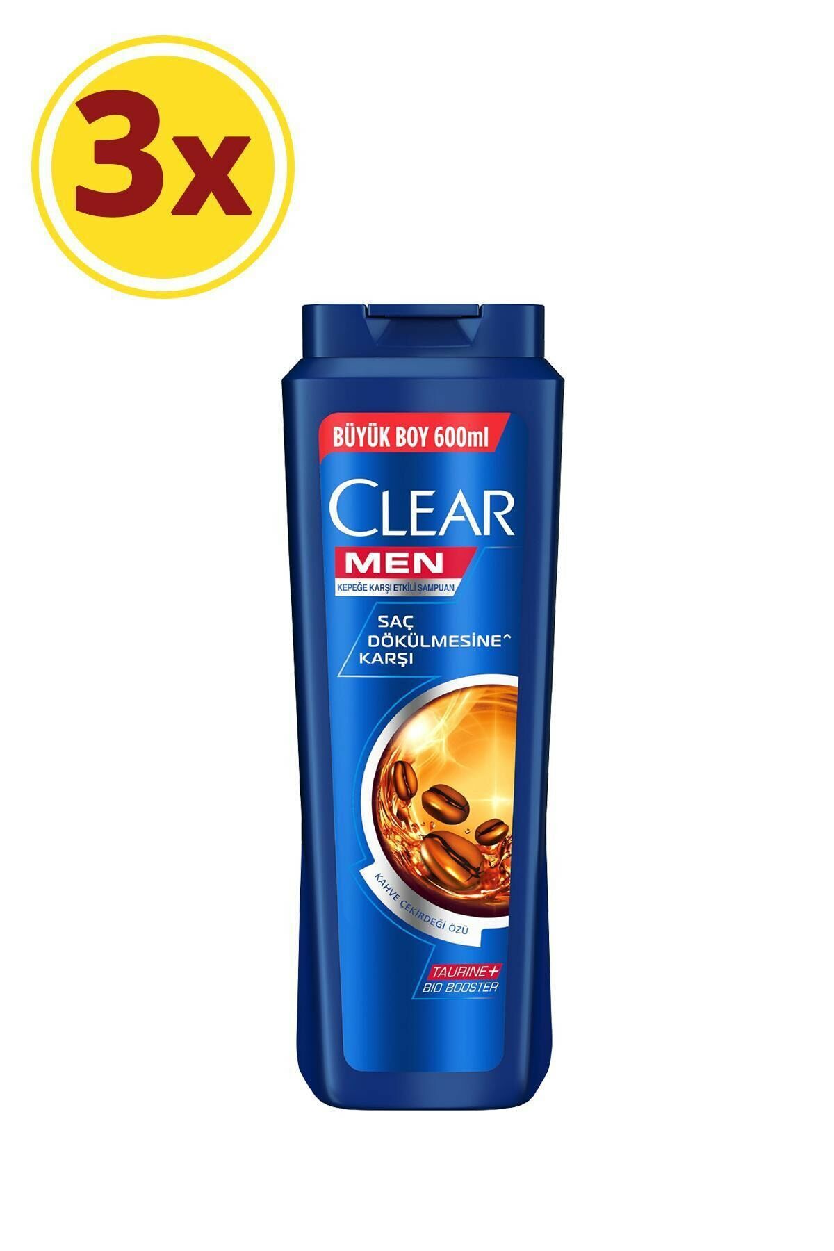 Clear Men Saç Dökülmesine Karşı Şampuan Büyük Boy 600 ml x 3 Adet