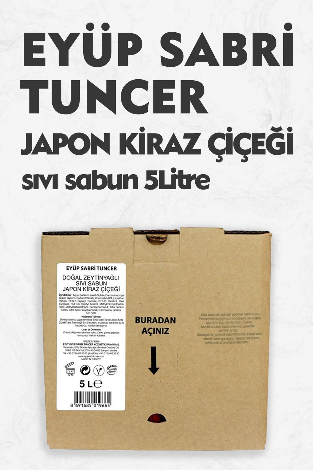 Eyüp Sabri Tuncer Japon Kiraz Çiçeği Sıvı Sabun (Bag) 5 Litre