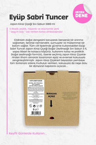 Eyüp Sabri Tuncer Japon Kiraz Çiçeği Sıvı Sabun (Bag) 5 Litre