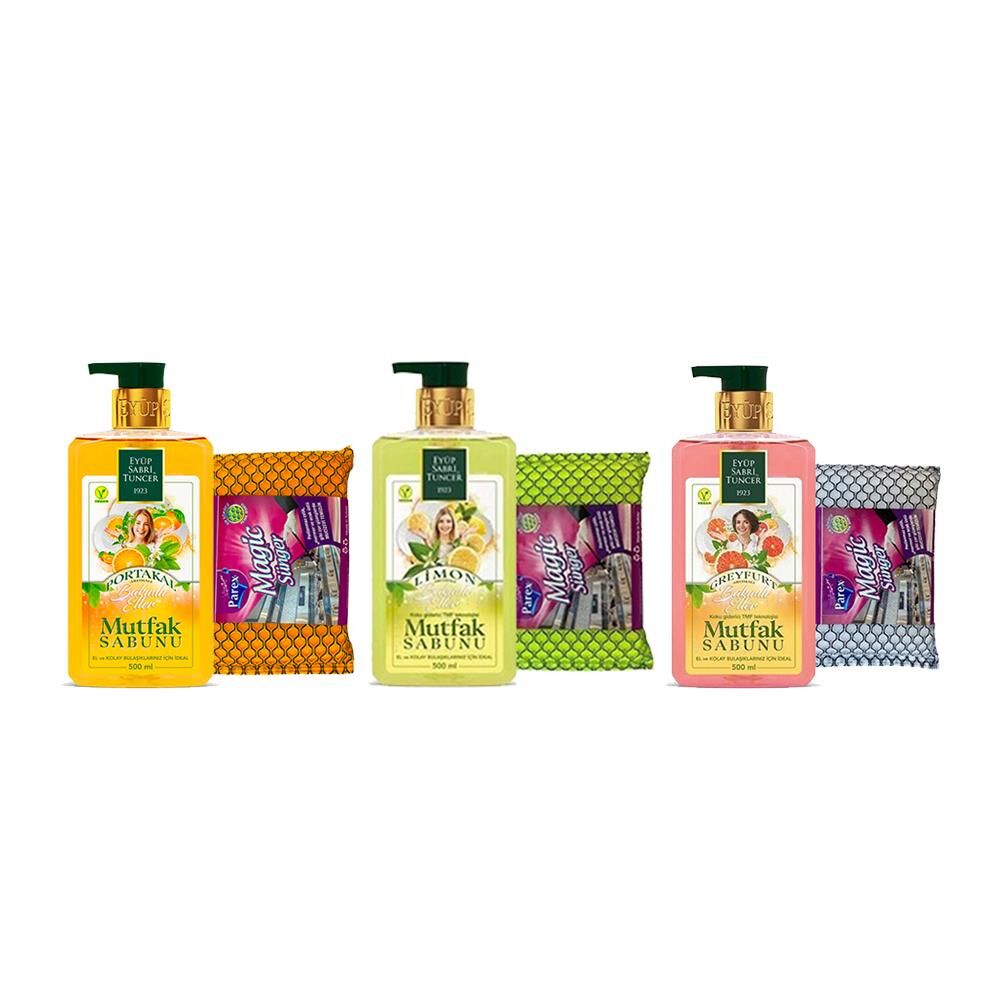 Eyüp Sabri Tuncer Mutfak Sabunu Greyfurt, Limon, Portakal 500 ml (3 Adet)