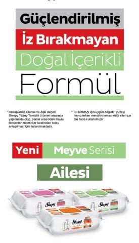 Sleepy (100 x 7) 700 yaprak Ananas Yüzey Temizleme Havlusu, ROSIE Oda Kokusu