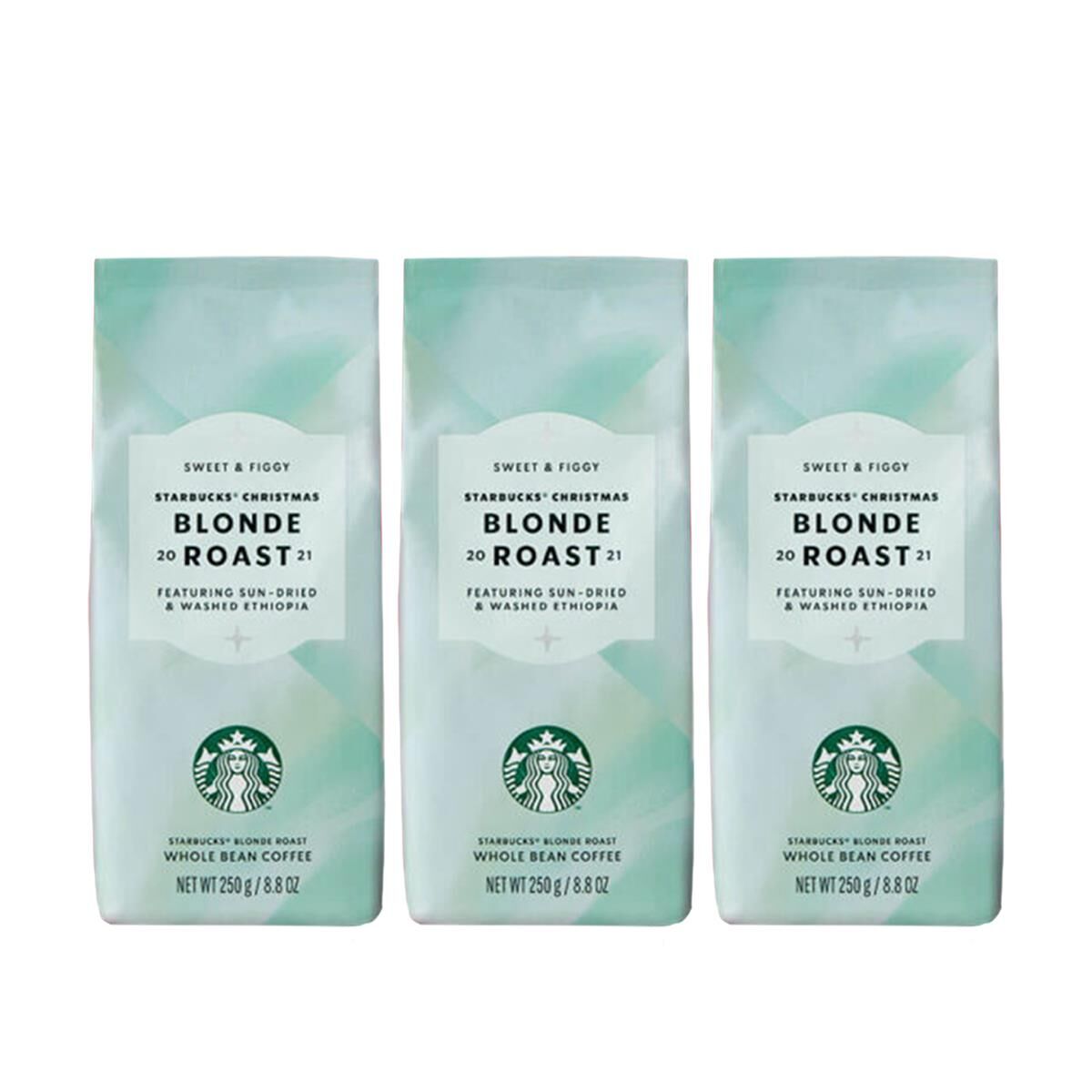 Starbucks Christmas 2021 Blonde Roast Ethiopia x 3
