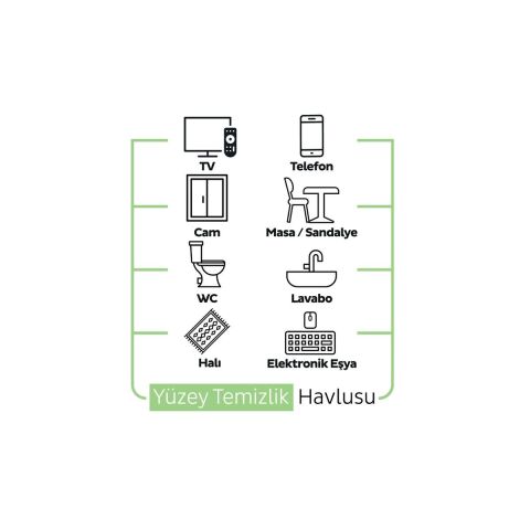 Sleepy 1100 yaprak (100 x 11) Ananas Yüzey Temizleme Havlusu, ROSIE Oda Kokusu