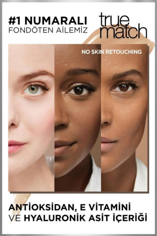 3 Adet Loreal Paris True Match Fondöten 2C Soğuk Alt Ton ve ROSIE