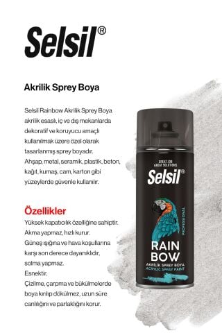 Selsil Buzdolabı Beyazı (400 ml x 2 adet) Akrilik Sprey Boya, ROSIE oda kokusu