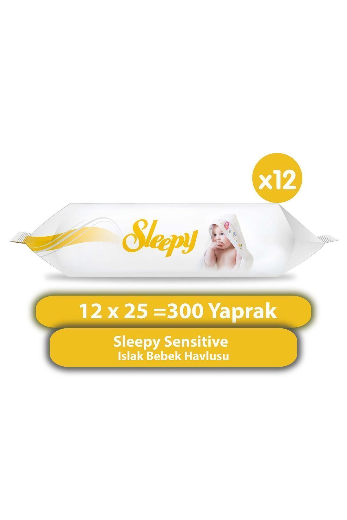 Sensitive Islak Bebek Havlusu 12x25 (300 YAPRAK)