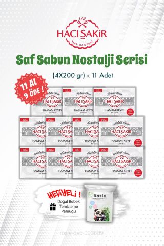 11 AL 9 ÖDE (4X200) gr Nostalji Serisi Hamam Keyfi Saf Sabun ve ROSIE