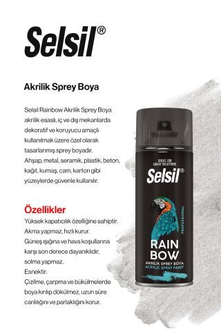 Selsil (400 ml x 5 adet) Buzdolabı Beyazı Akrilik Sprey Boya, ROSIE oda kokusu