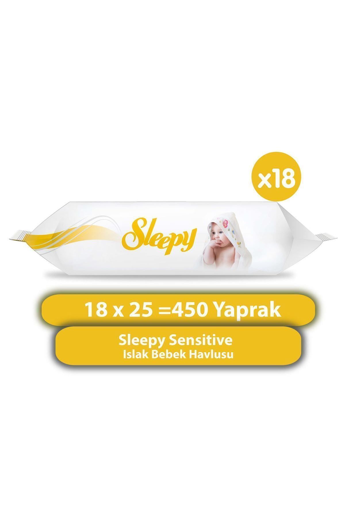 Sensitive Islak Bebek Havlusu 18X25 (450 Yaprak)